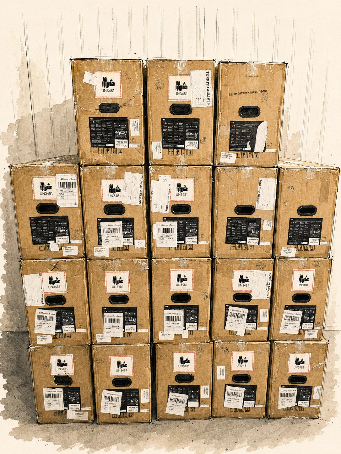 Multiple DJI Matrice 30T units in B2B shipment illustration
