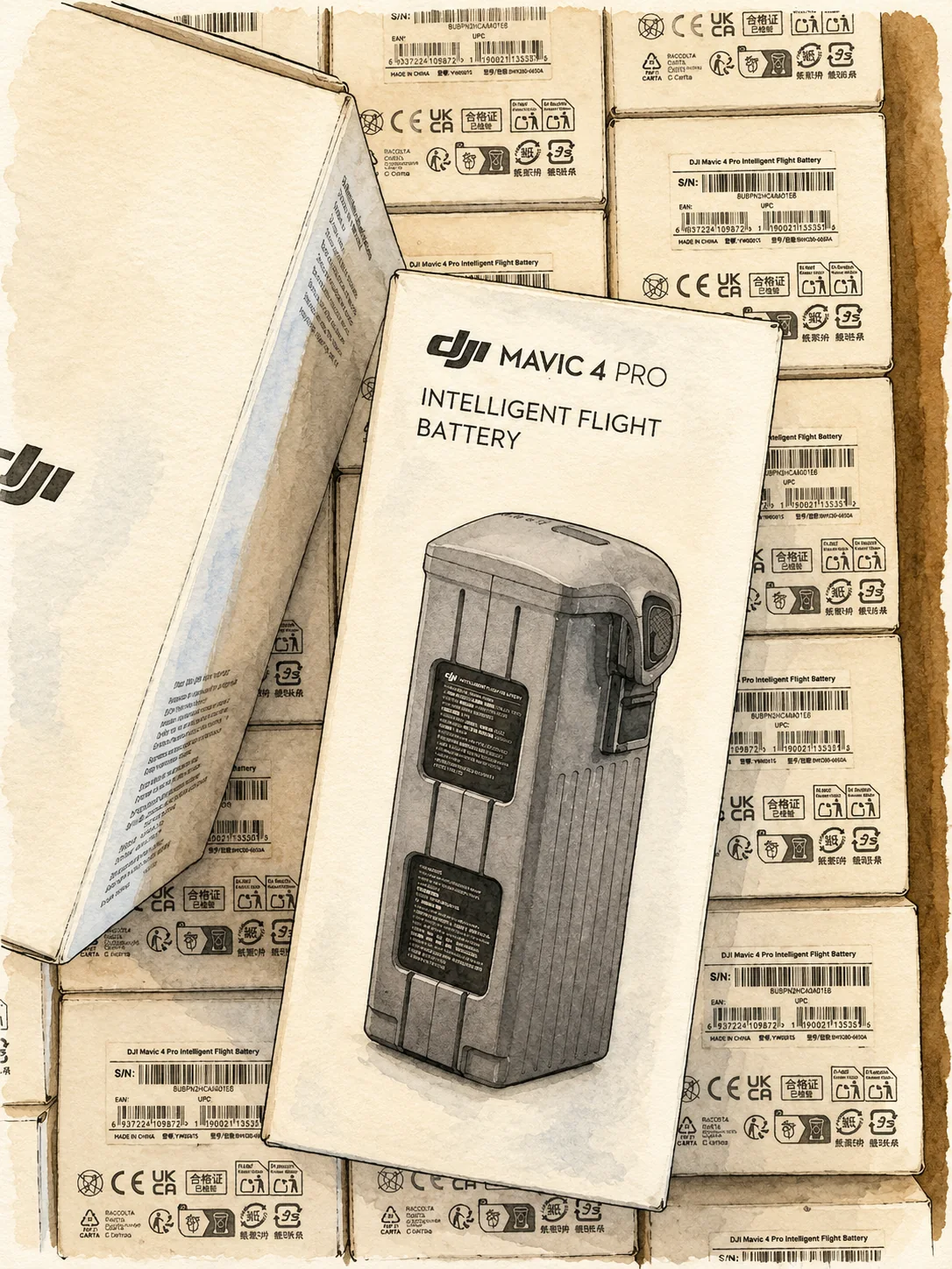 DJI Mavic 4 Pro Intelligent Flight Battery sourcing illustration
